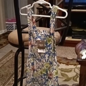 NWT NEXT beautiful blue multi-colored foliage print wide leg jumpsuit Size 8